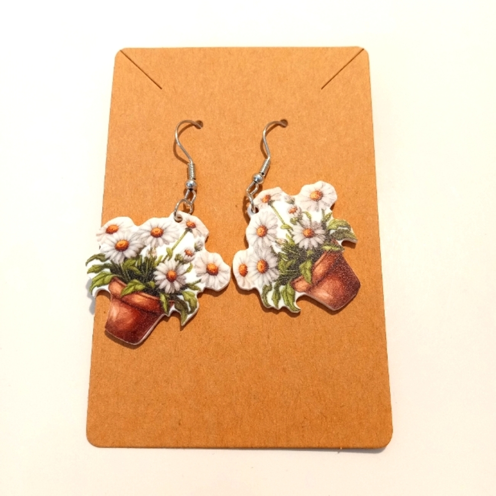 Fashion Jewelry Flower Dangle Earrings